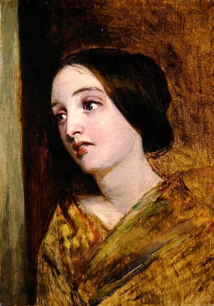 Egy lány feje és vállai (olaj, vászon) alkotó: William Powell Frith