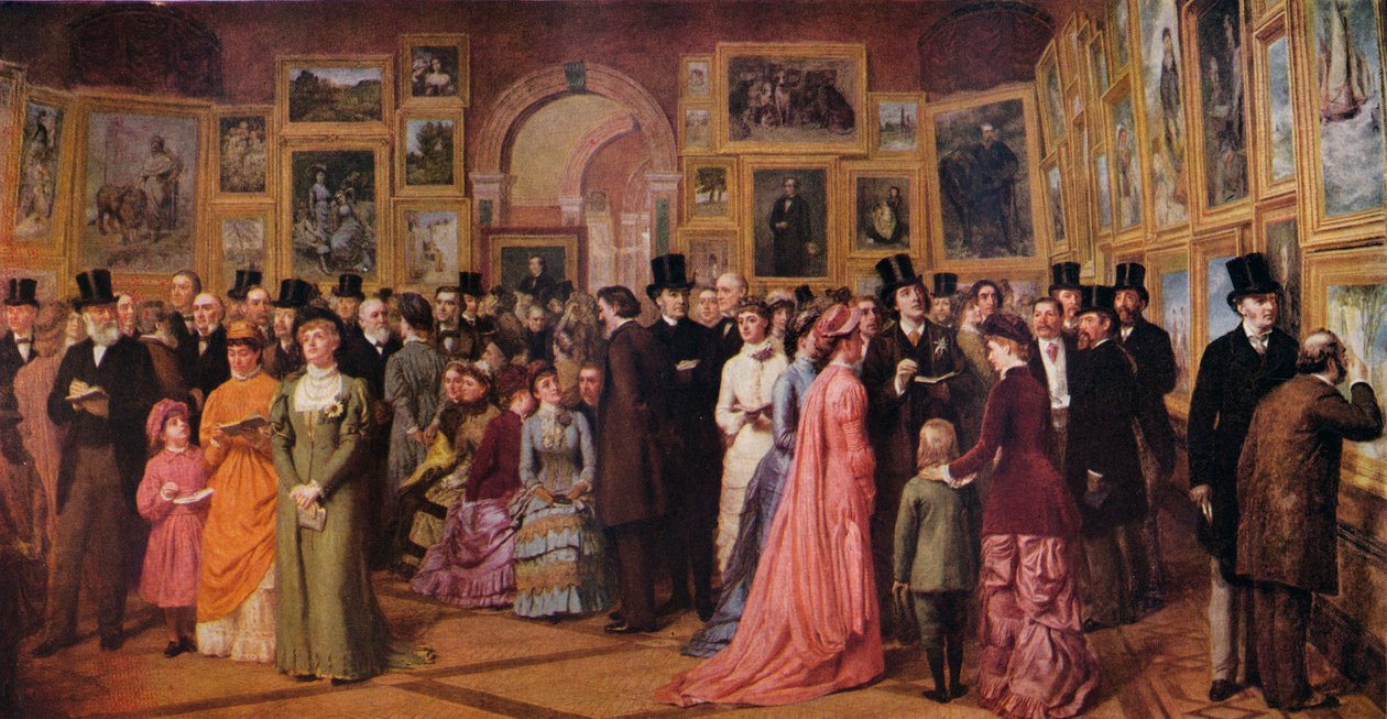 Privát nézet a Királyi Akadémián, 1881, 1883, 1935 alkotó: William Powell Frith