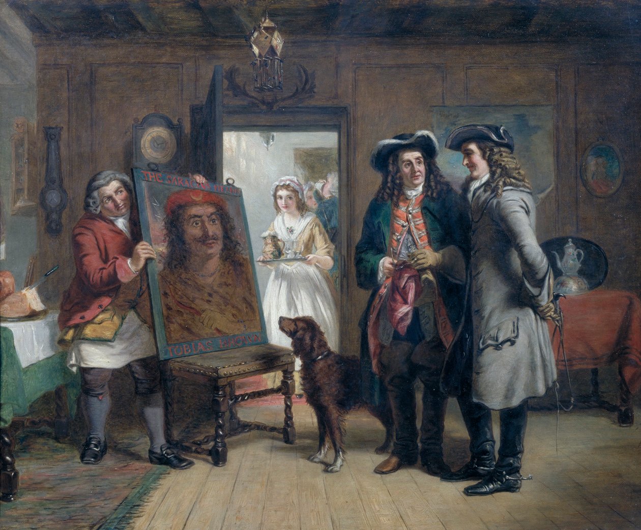 Sir Roger de Coverley és Addison „A szaracén fejével” – egy jelenet a The Spectator című filmből, 1867 alkotó: William Powell Frith