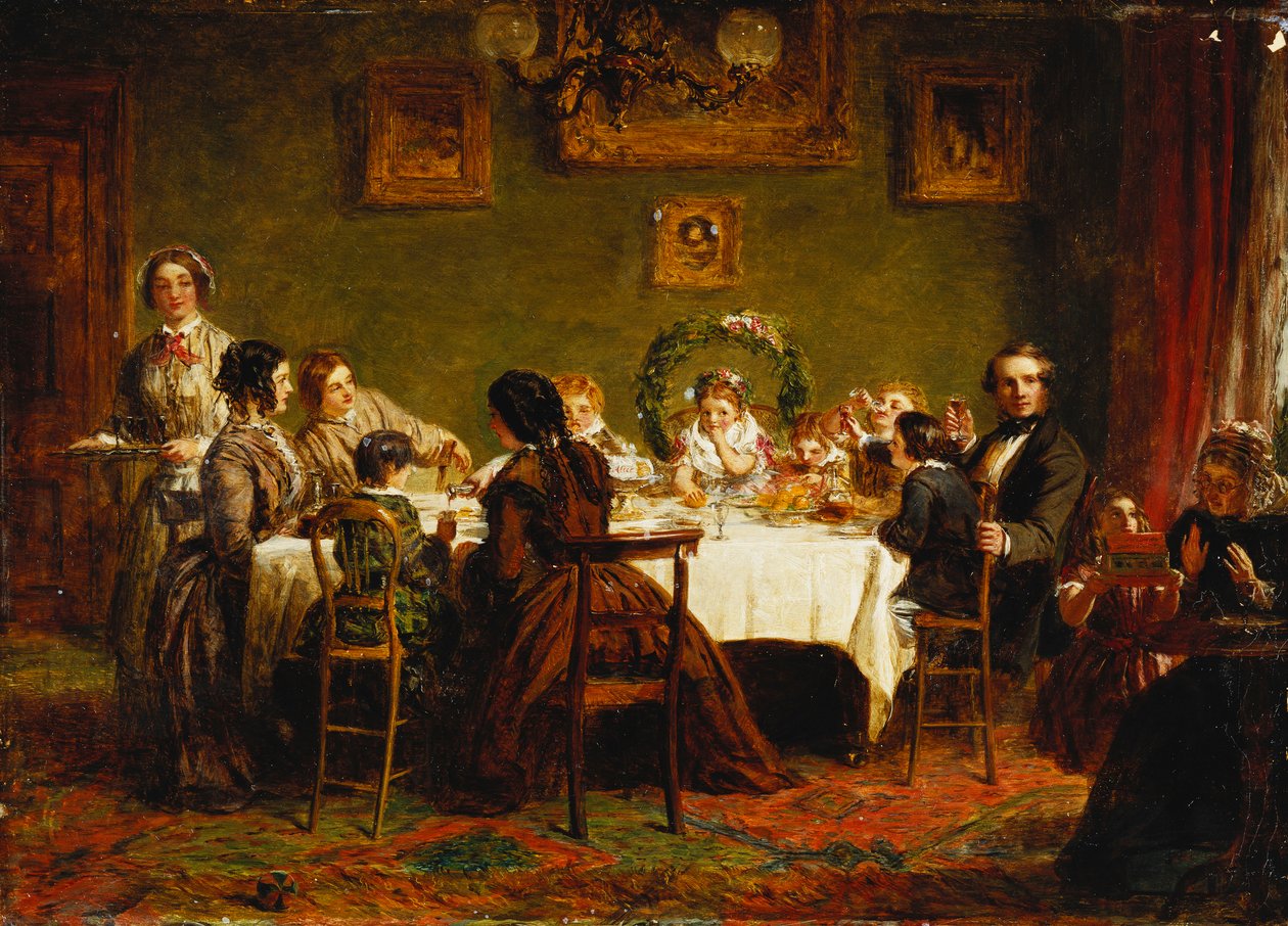 Vázlat a „Sok boldog visszatérés a naphoz” c. 1856 (olaj a fedélzeten) alkotó: William Powell Frith
