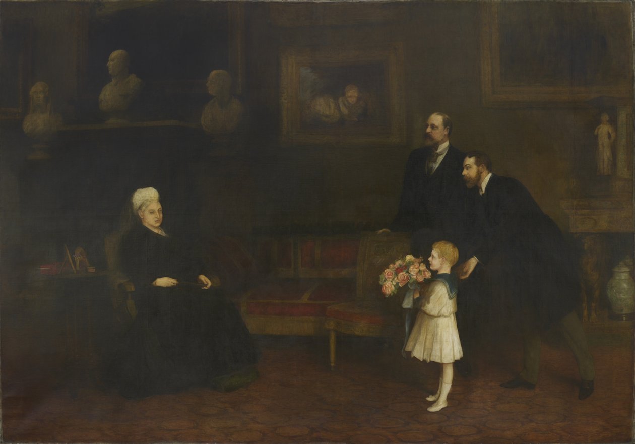Négy generáció: Viktória királynő és leszármazottai alkotó: William Quiller Orchardson