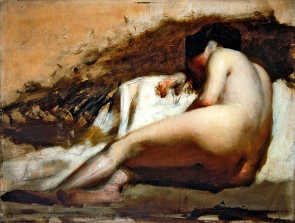 Akt tanulmány (olaj a fedélzeten) alkotó: William Quiller Orchardson