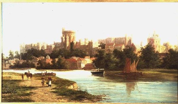 Kilátás a windsori kastélyra alkotó: William R. Dommersen