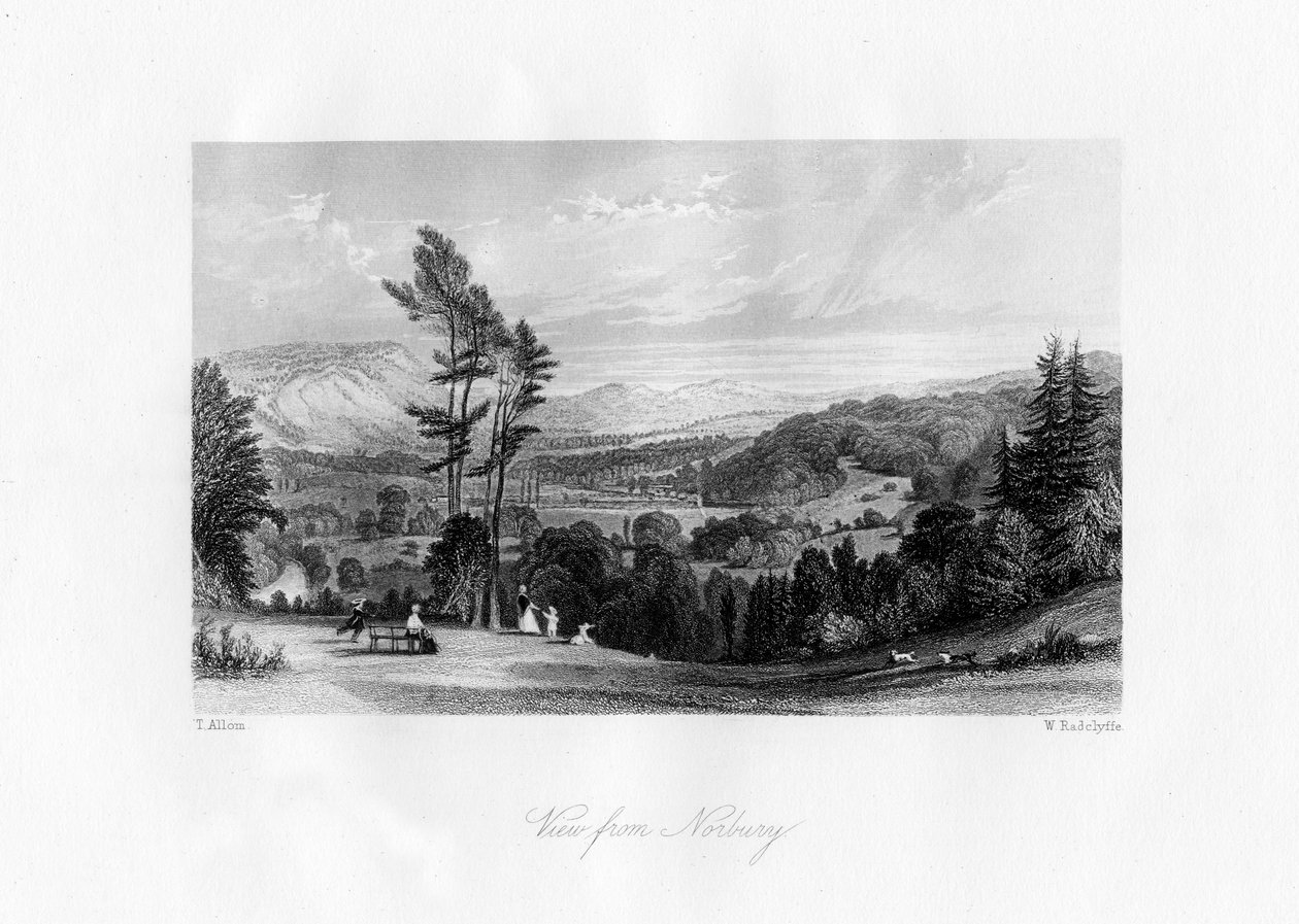 Kilátás a Surrey állambeli Norburyből, 19. század. alkotó: William Radclyffe
