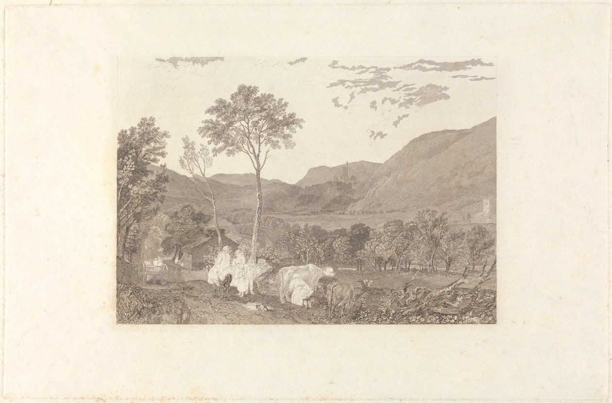 Hornby kastély a Tatham templomból alkotó: William Radclyffe