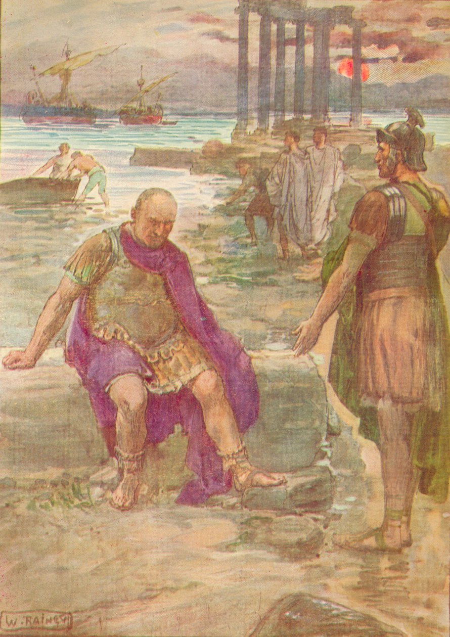 Gaius Marius száműzetésben ül Karthágó romjai között, c1912 1912 alkotó: William Rainey