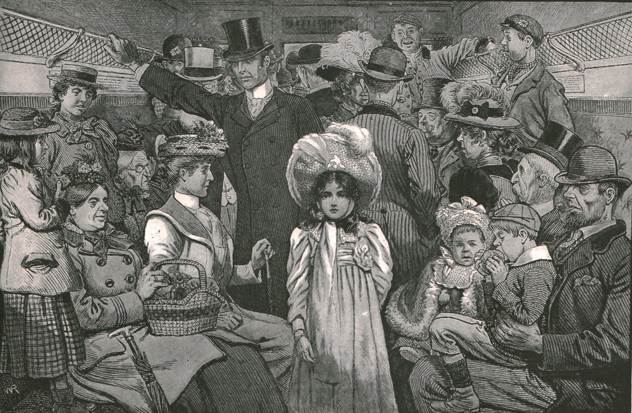 A koronázási körmenetet megnézni, 1902. alkotó: William Ralston
