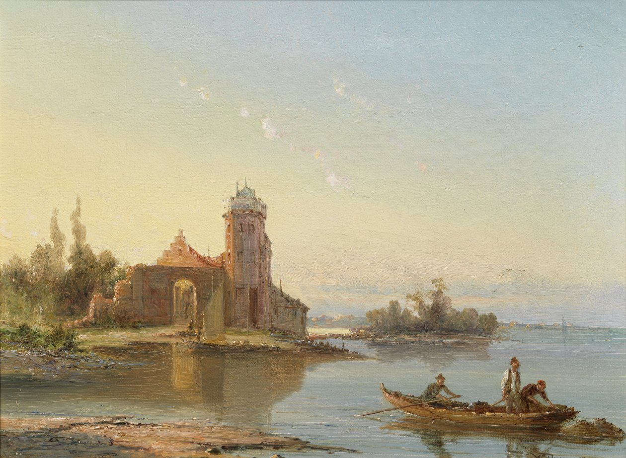 Medenbluk, Zuider Zee, Hollandia, 1863 alkotó: William Raymond Dommerson