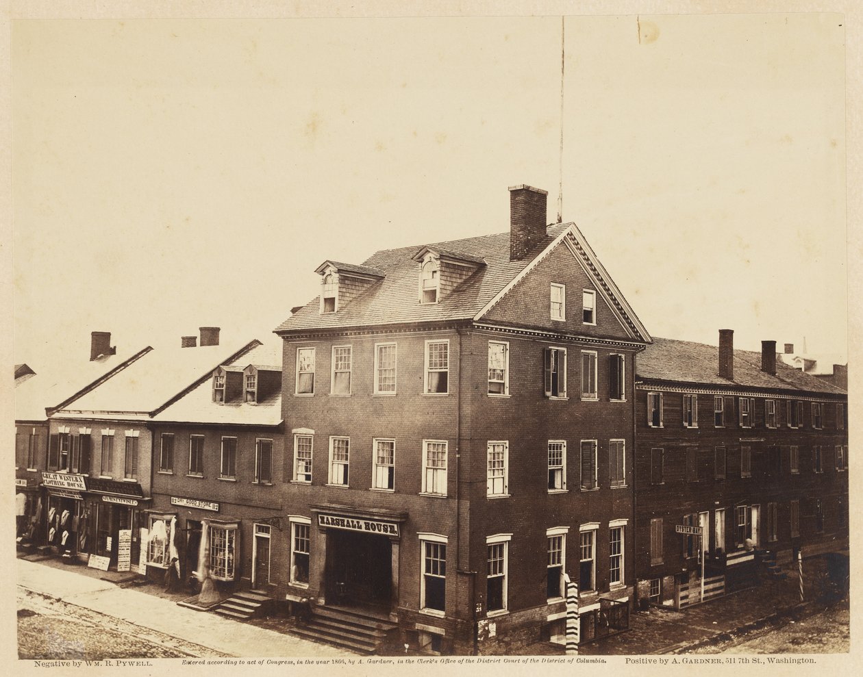 Marshall House, Alexandria, Virginia, 1862. augusztus (szőtt papírra erősített albumennyomat) alkotó: William Redish Pywell
