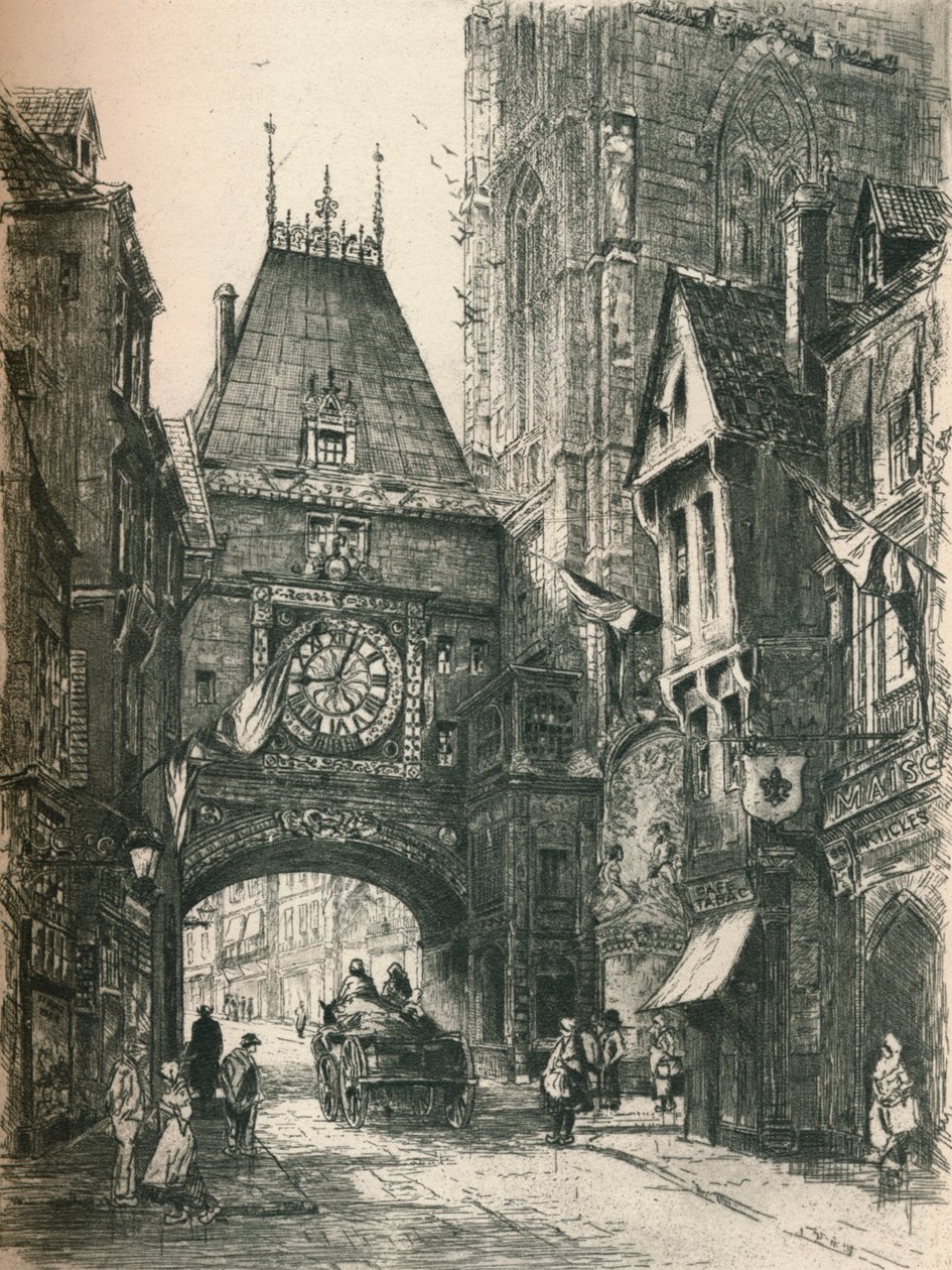 A nagy óra, Rouen, XIX. század. 1925 alkotó: William Renison