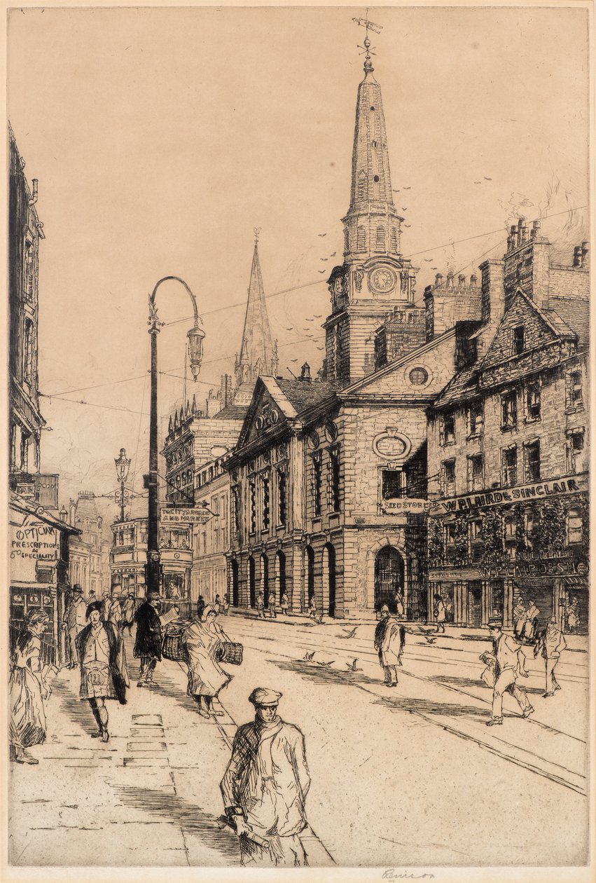 Old Town House, Dundee, 1930 körül (rézkarc) alkotó: William Renison