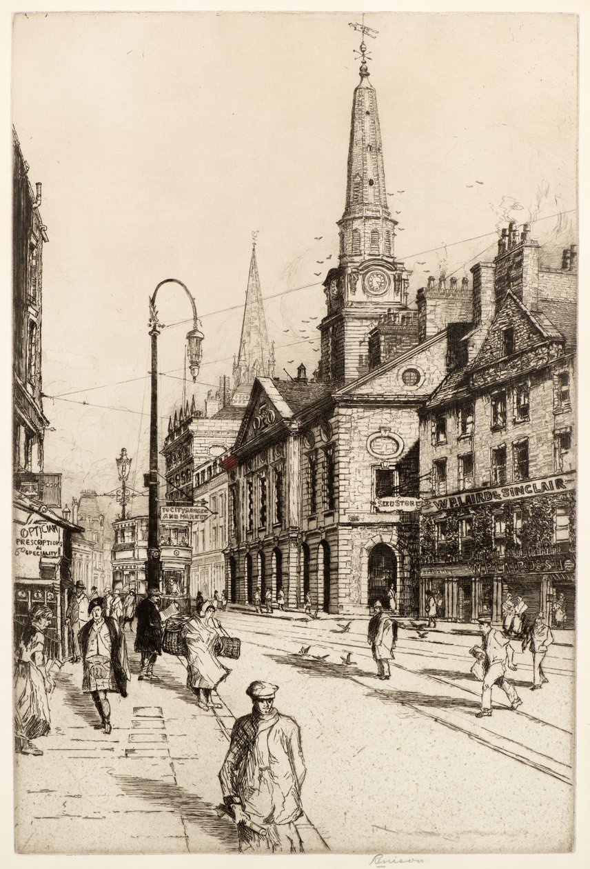 The Old Town House, Dundee, 1930 körül (rézkarc) alkotó: William Renison