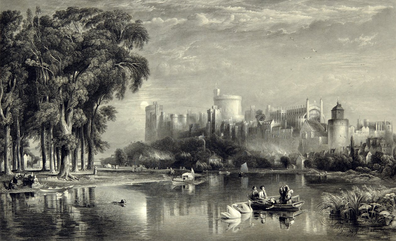 Windsori kastély északnyugat felől alkotó: William Richardson