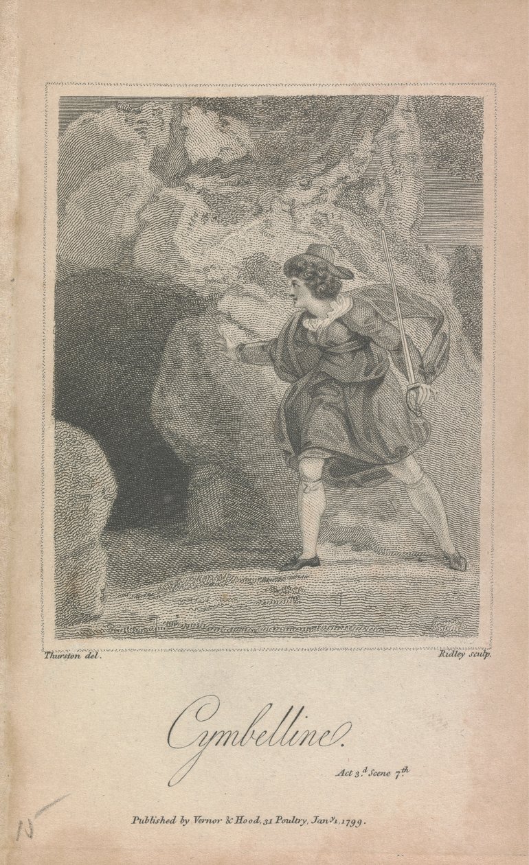 Cymbeline, II. felvonás, Sc. 7 alkotó: William Ridley