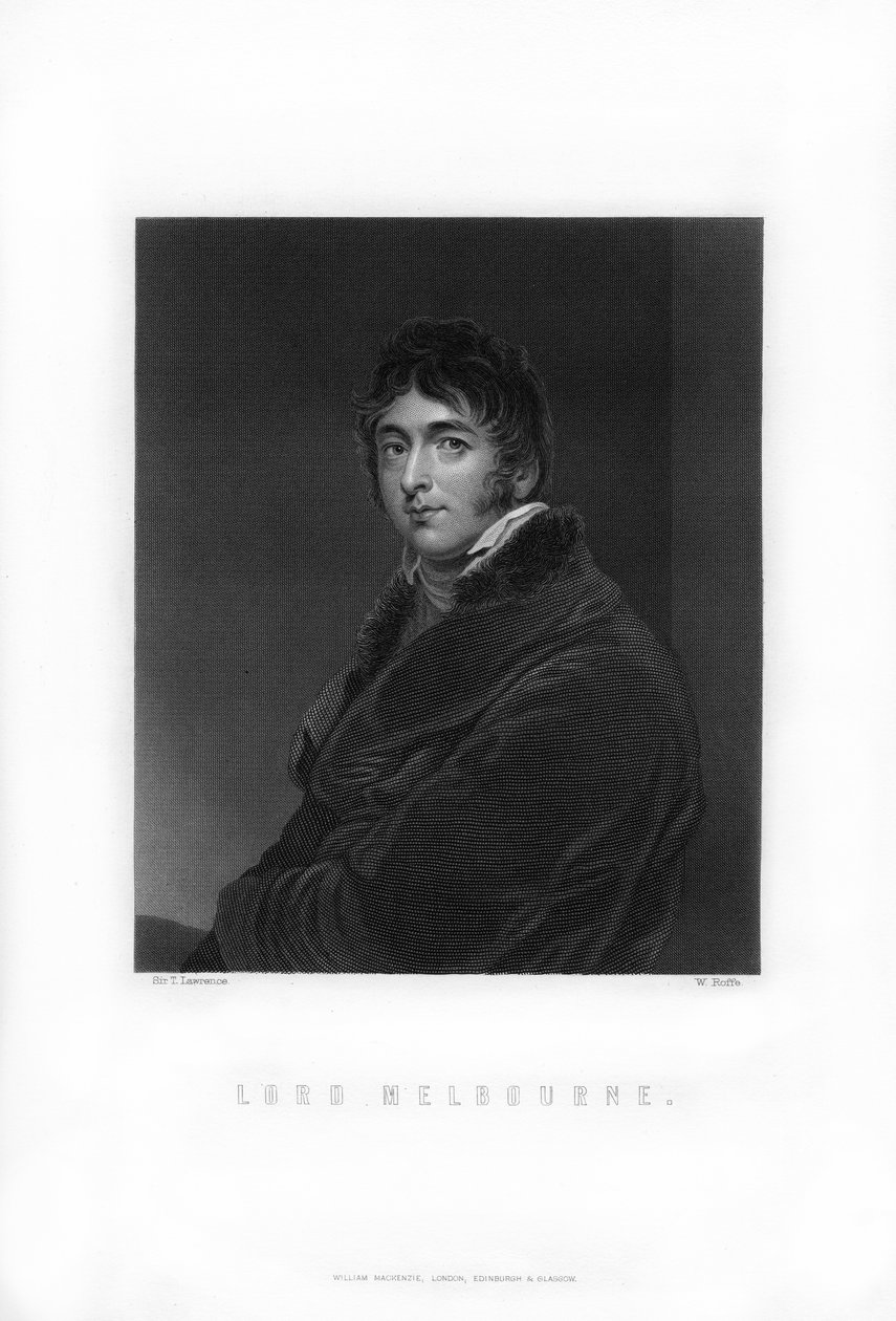 William Lamb, Melbourne második vikomtja, brit whig államférfi és miniszterelnök, 1893. alkotó: William Roffe