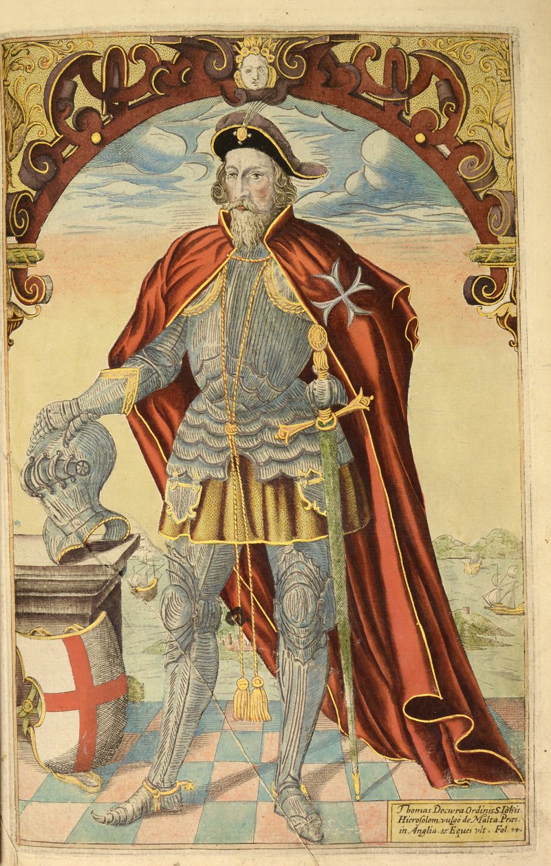 Sir Thomas Docwra, az nHonor Military és Civill, William Segar, pub. Robert Barker, London, 1602 (kézzel színezett metszet) alkotó: William Rogers