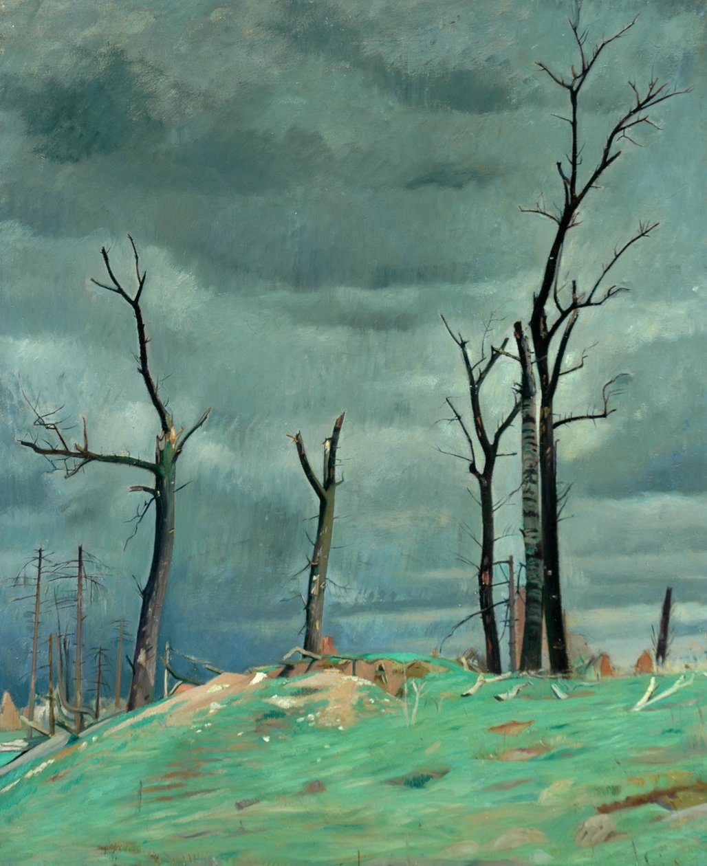 Avenue of the Château, Bourlon, nyugati front (olaj, vászon) alkotó: William Rothenstein
