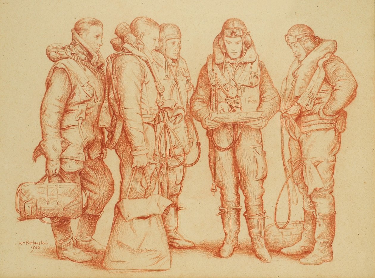 A Whitley Bomber legénysége alkotó: William Rothenstein