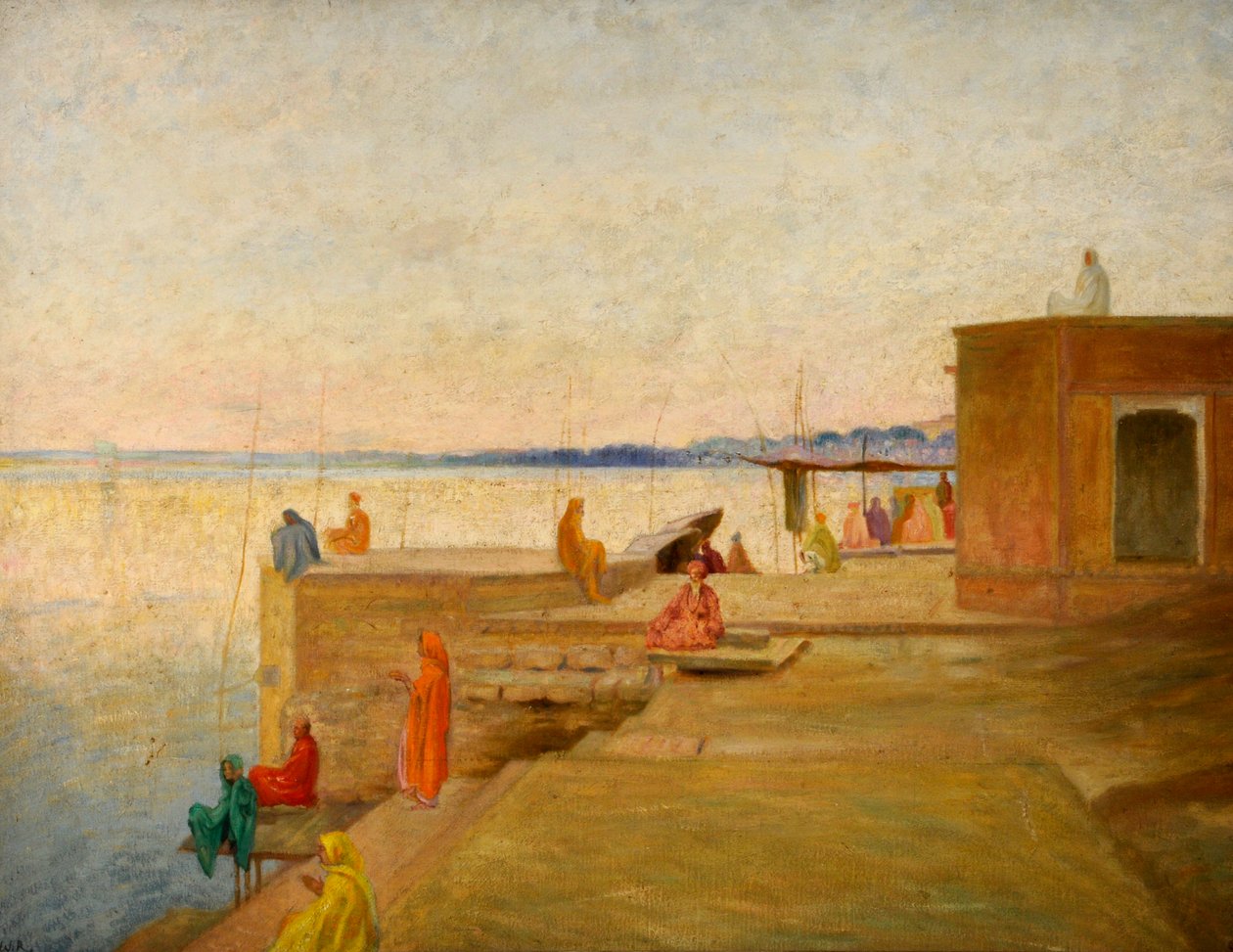 Este Benaresben, Indiában alkotó: William Rothenstein