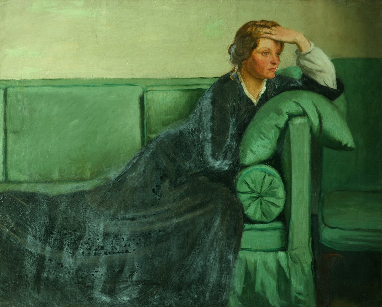 Virág, gyümölcs és tövis darab (olaj, vászon) alkotó: William Rothenstein