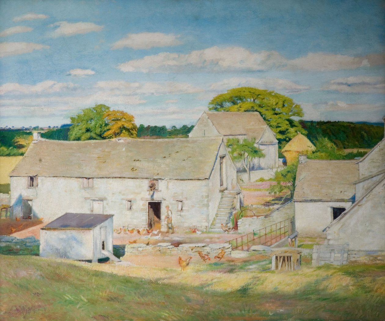 Oakridge Farm – Késő nyár, 1933. alkotó: William Rothenstein