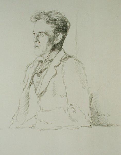 Hilaire Belloc (1870-1953) portréja alkotó: William Rothenstein