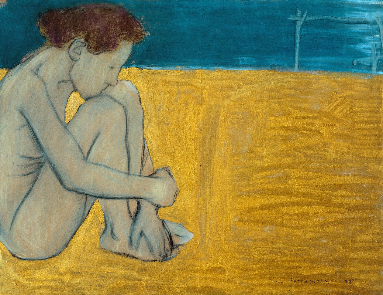 Ülő női akt alkotó: William Rothenstein
