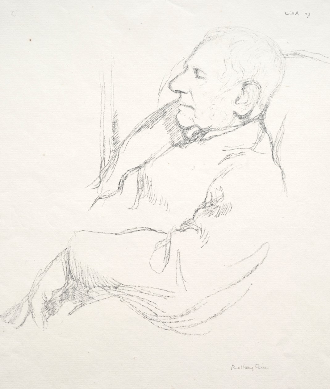 Sir Francis Seymour Haden alszik, 1897. alkotó: William Rothenstein
