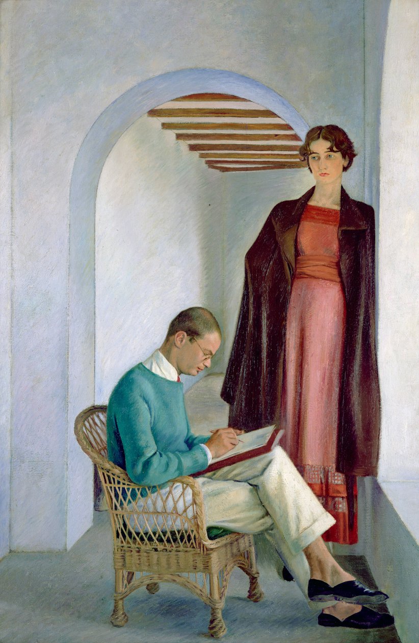 A művész fia és felesége avagy két figura egy belső térben, 1930-35 körül (olaj, vászon) alkotó: William Rothenstein