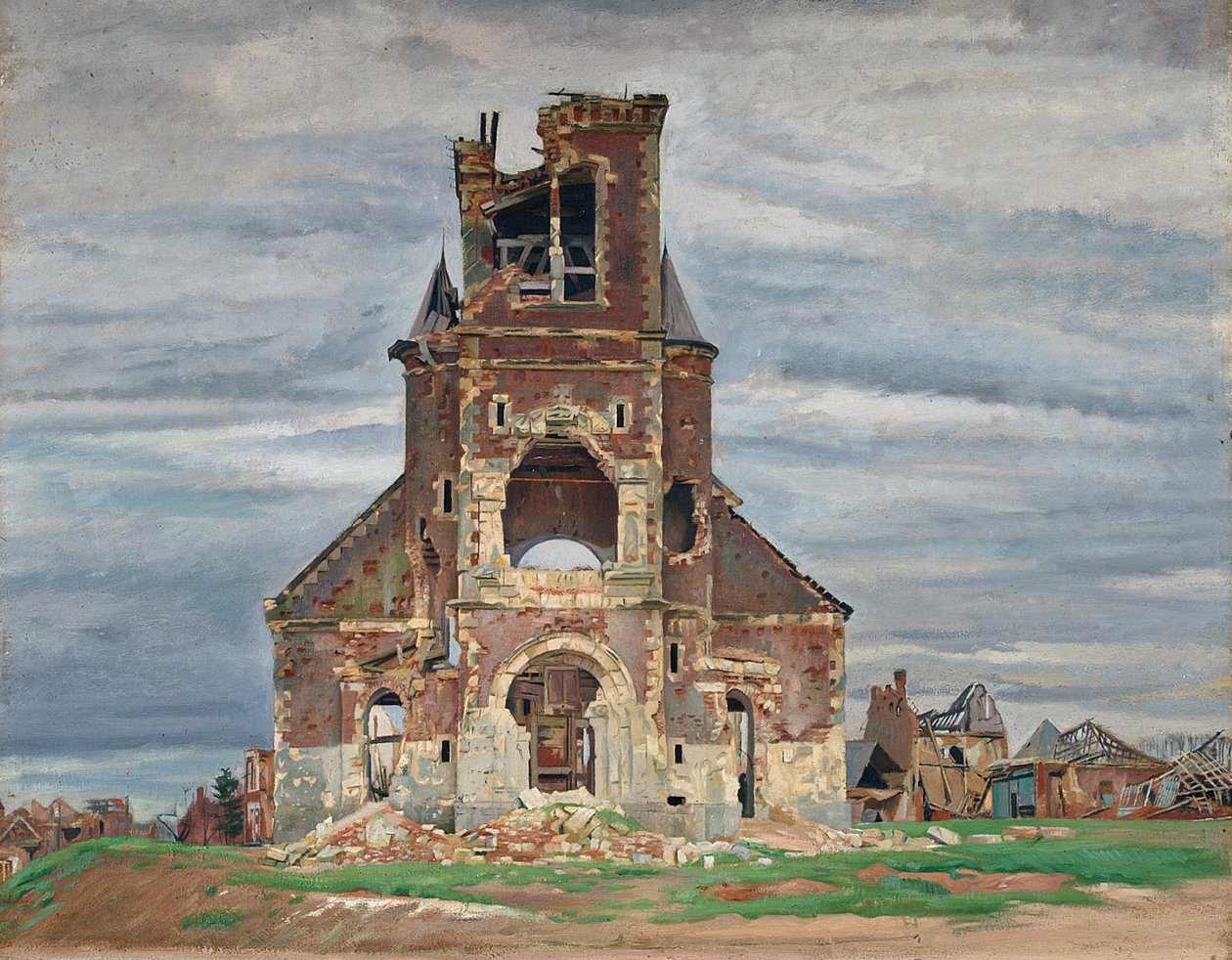A bourloni templom (olaj, vászon) alkotó: William Rothenstein