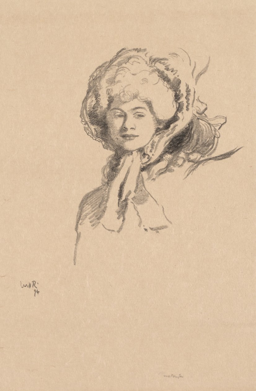 A Millamant vagy Bonnet and Powder alkotó: William Rothenstein
