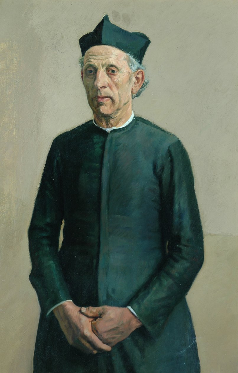 Village Priest (olaj, vászon) alkotó: William Rothenstein