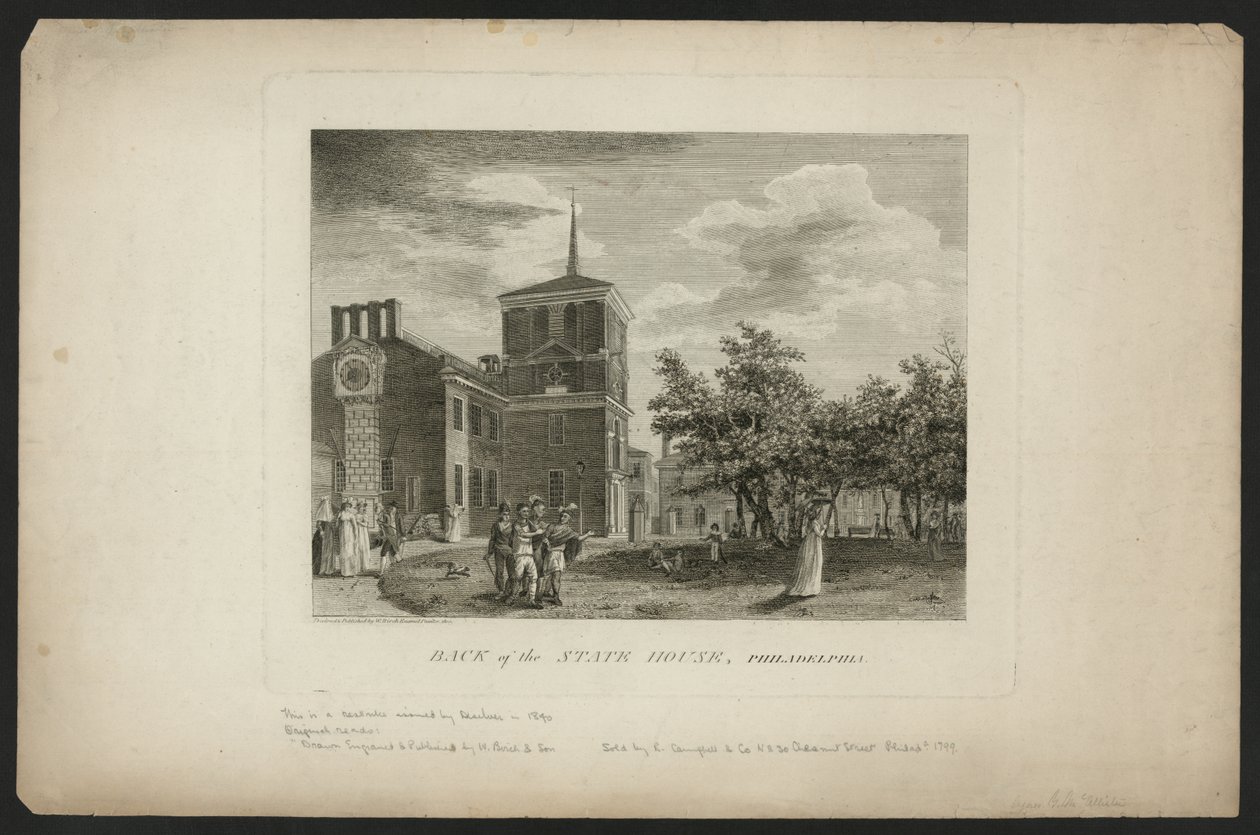 A philadelphiai államház mögött alkotó: William Russell Birch