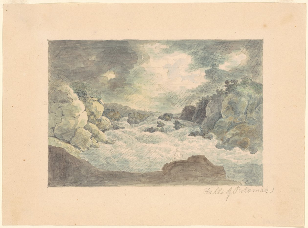 A Potomac vízesése alkotó: William Russell Birch