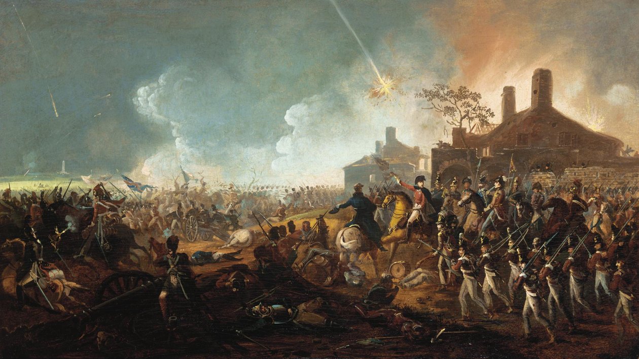 Wellington hercege a la Haye Sainte-ben. A Waterloo-i csata alkotó: William Sadler