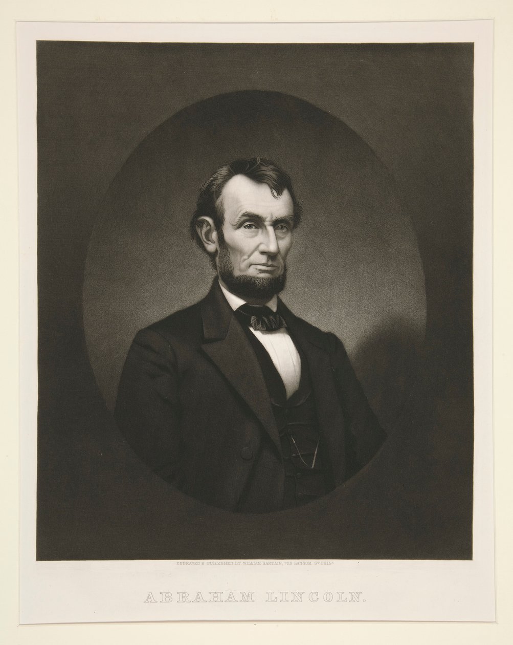 Abraham Lincoln alkotó: William Sartain