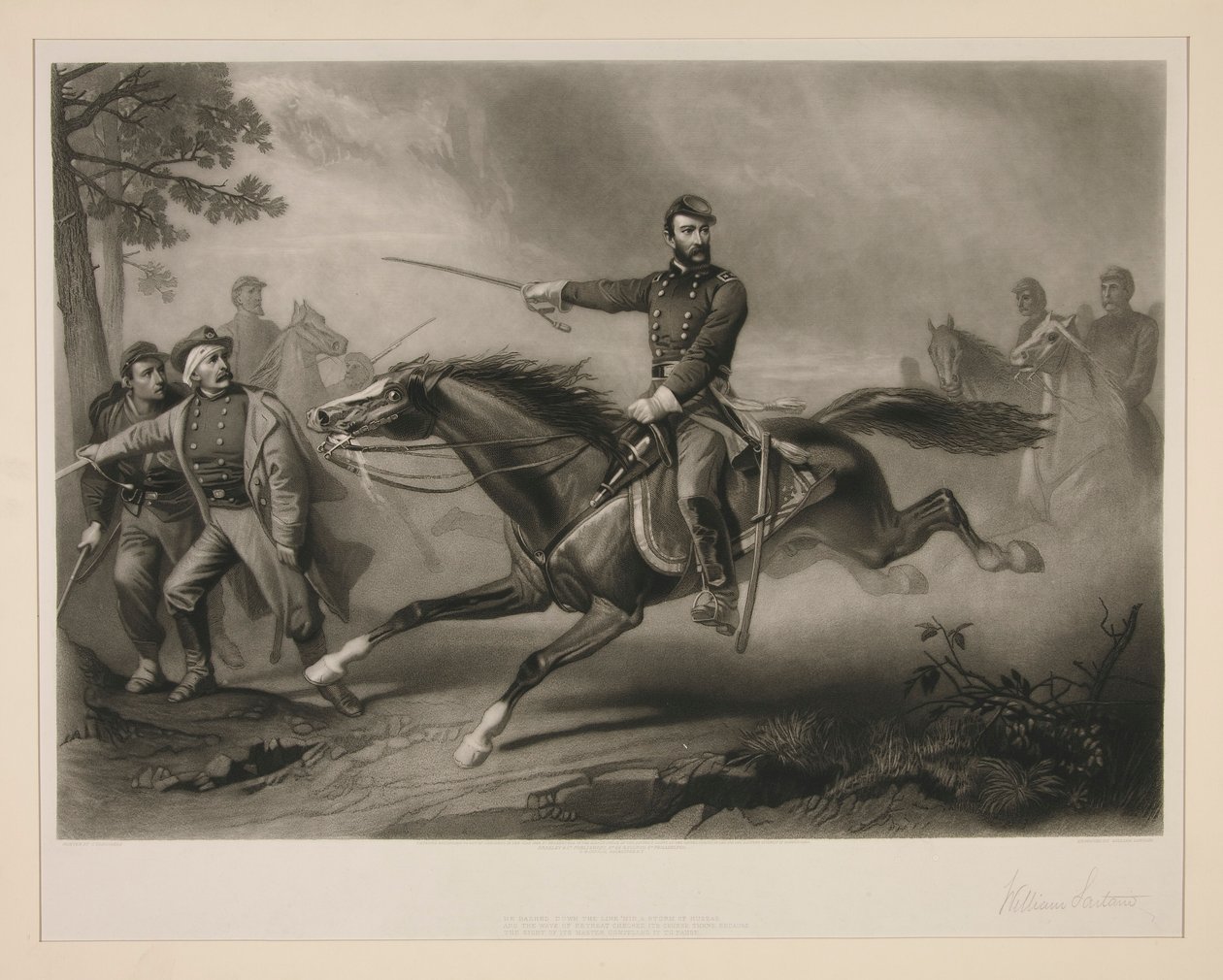 Lefelé rohant a vonalon alkotó: William Sartain
