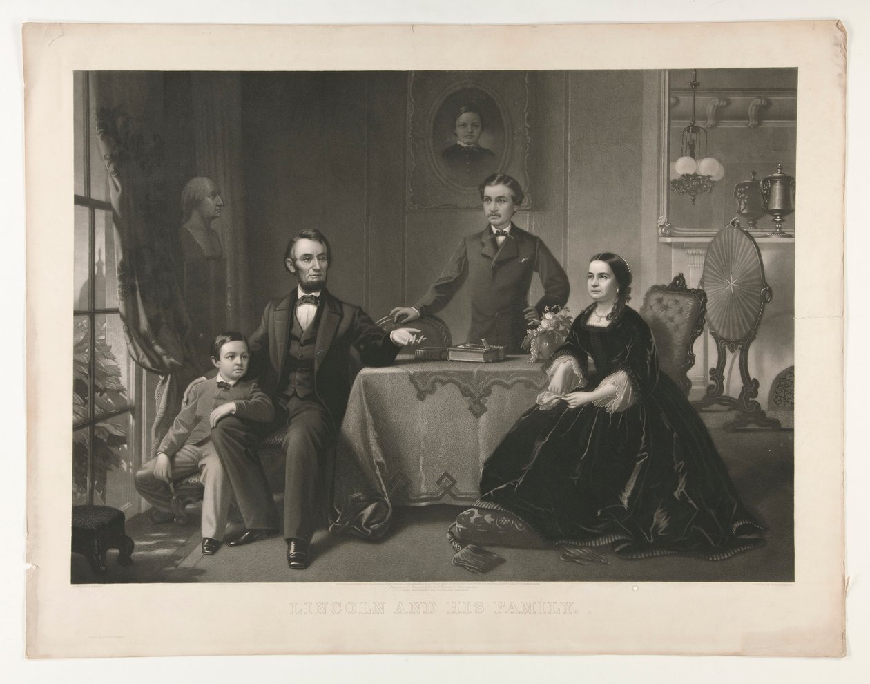 Lincoln és családja alkotó: William Sartain