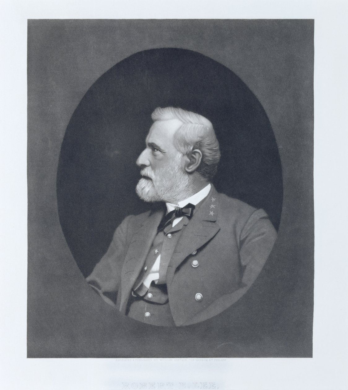 Robert E. Lee, c. 1868 (mezzotinta) alkotó: William Sartain