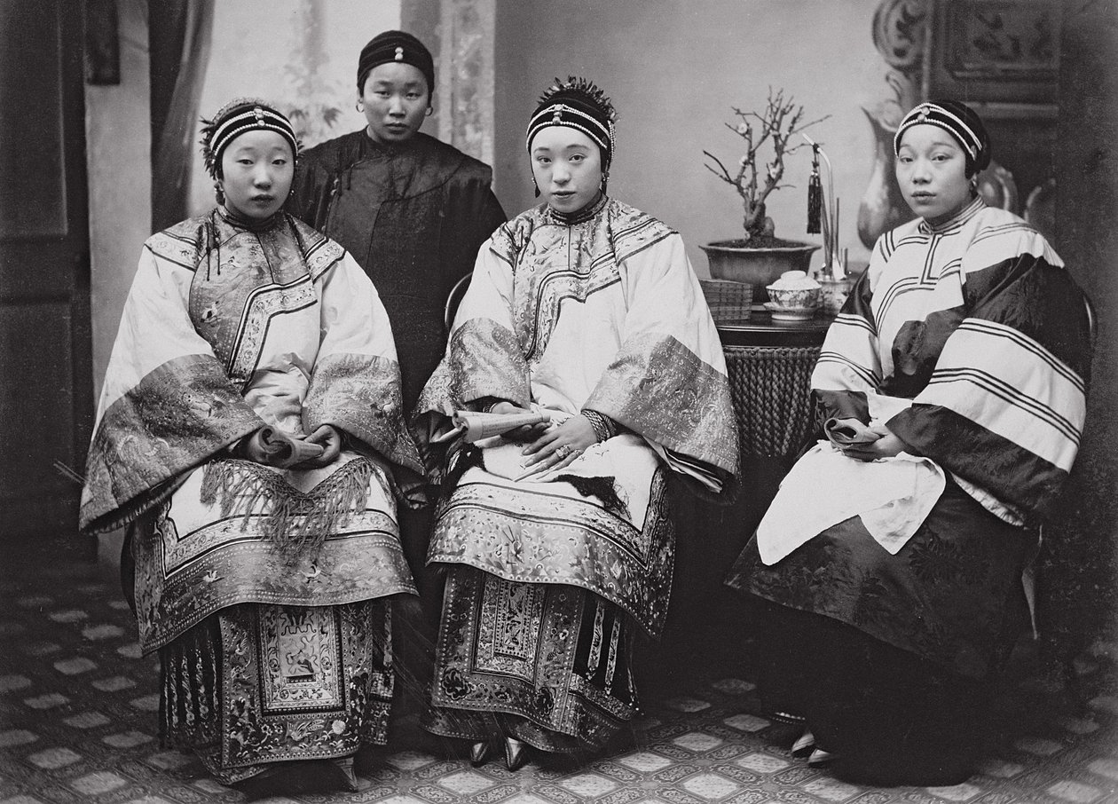 Kínai nők, 1880 körül (albumnyomat) alkotó: William Saunders