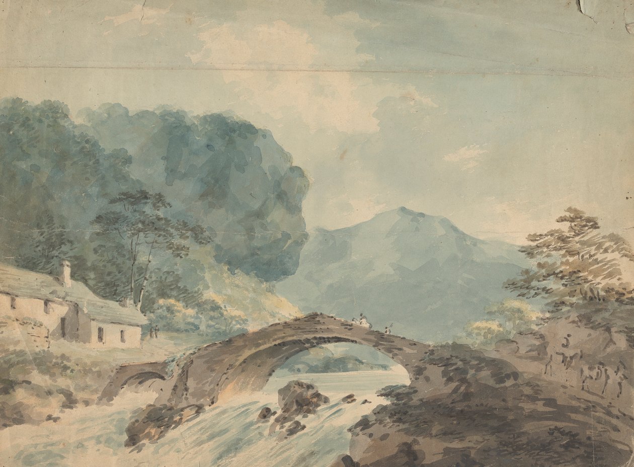 Bridge Crossing River alkotó: William Sawrey Gilpin