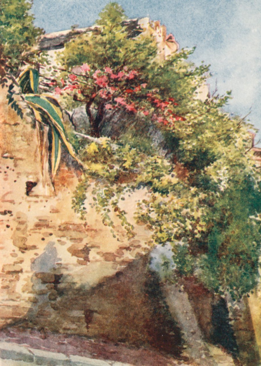 Utcasarok, Cagnes (színes litográfia) alkotó: William Scott