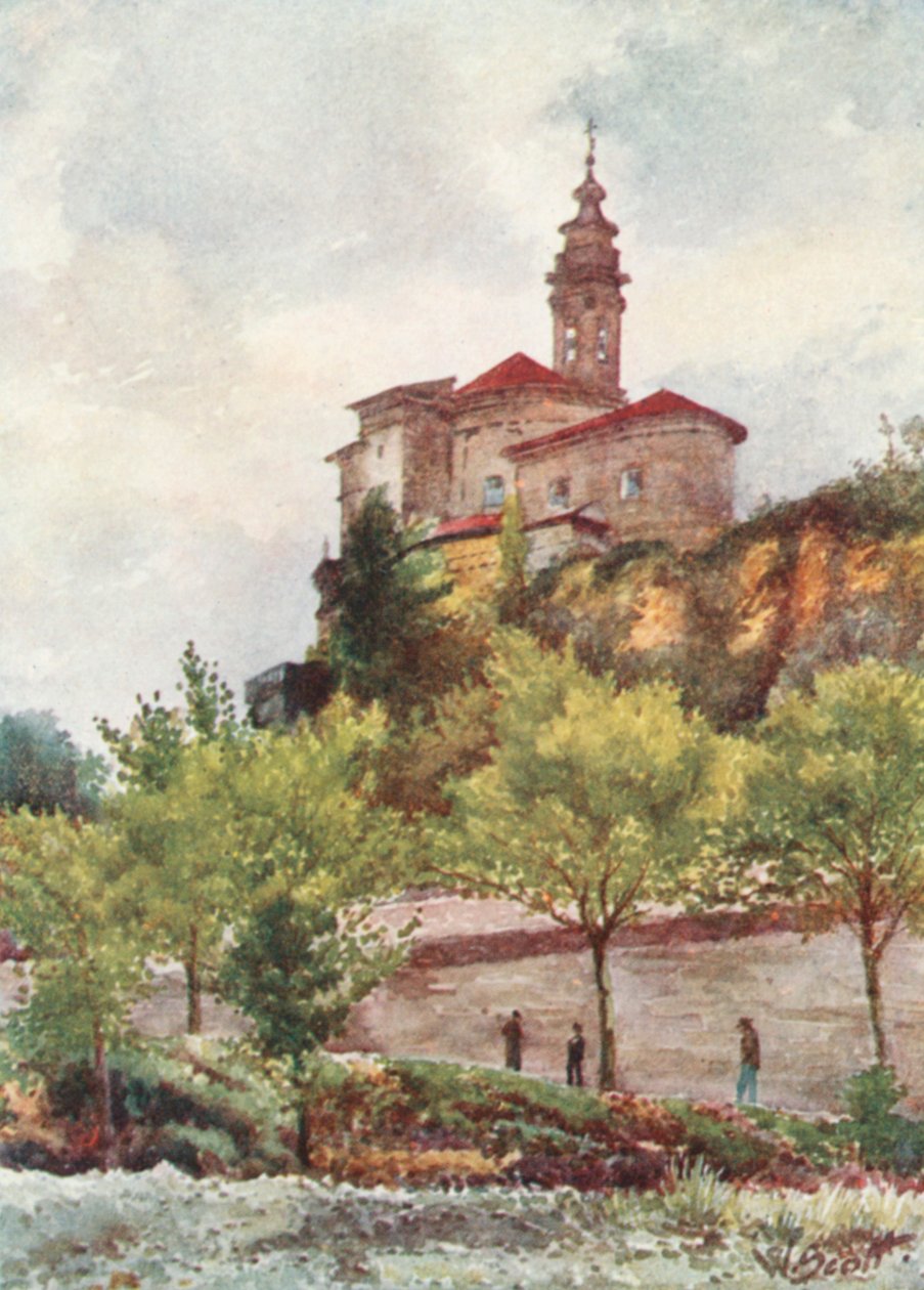 S Pons templom, Nizza (színes litográfia) alkotó: William Scott