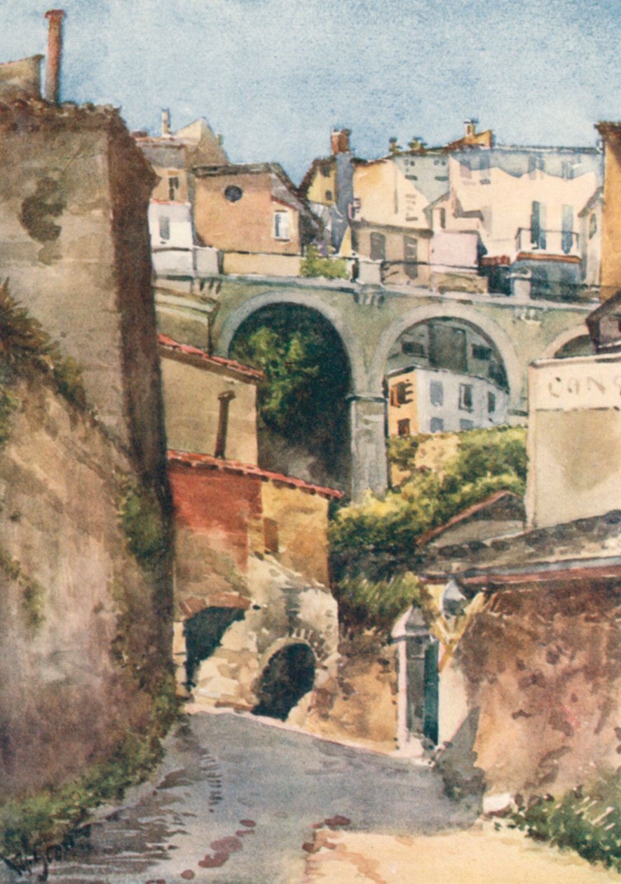 Grasse-i utca (színes litográfia) alkotó: William Scott