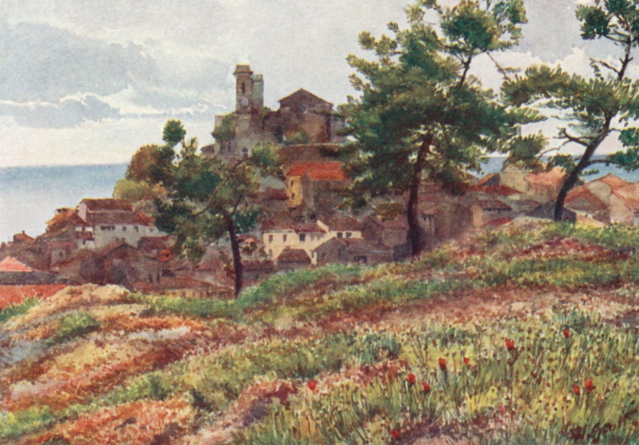 Óváros, Cannes (színes litográfia) alkotó: William Scott