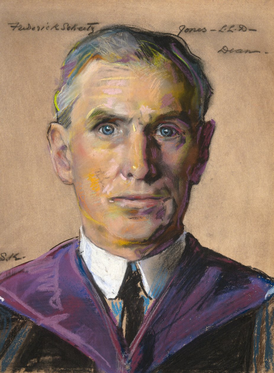 Frederick S. Jones: B.A. 1884, a Yale College dékánja 1909- alkotó: William Sergeant Kendall