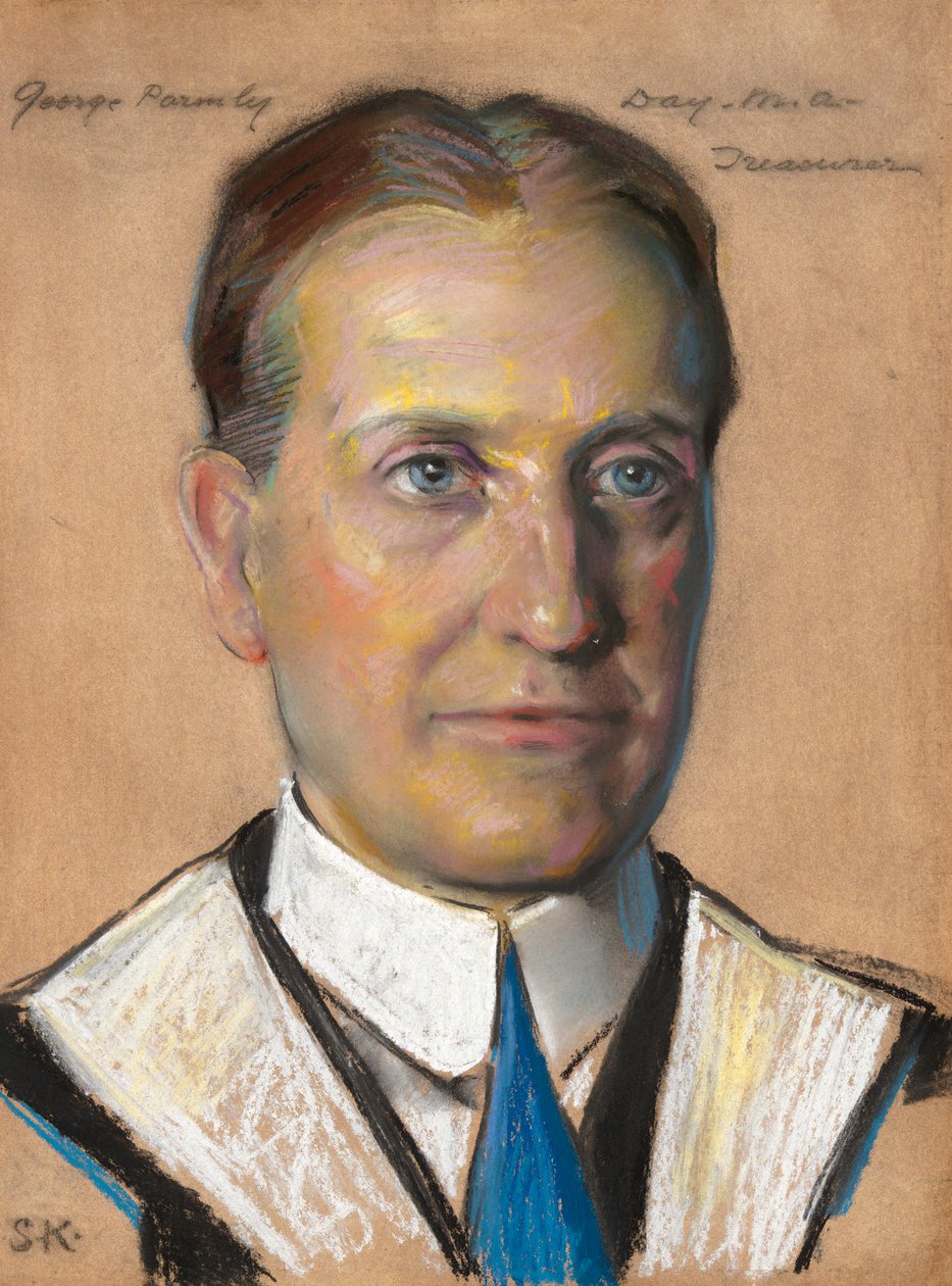 George Parmley Day, B.A. 1897, a Yale Egyetem pénztárosa. 1910- alkotó: William Sergeant Kendall