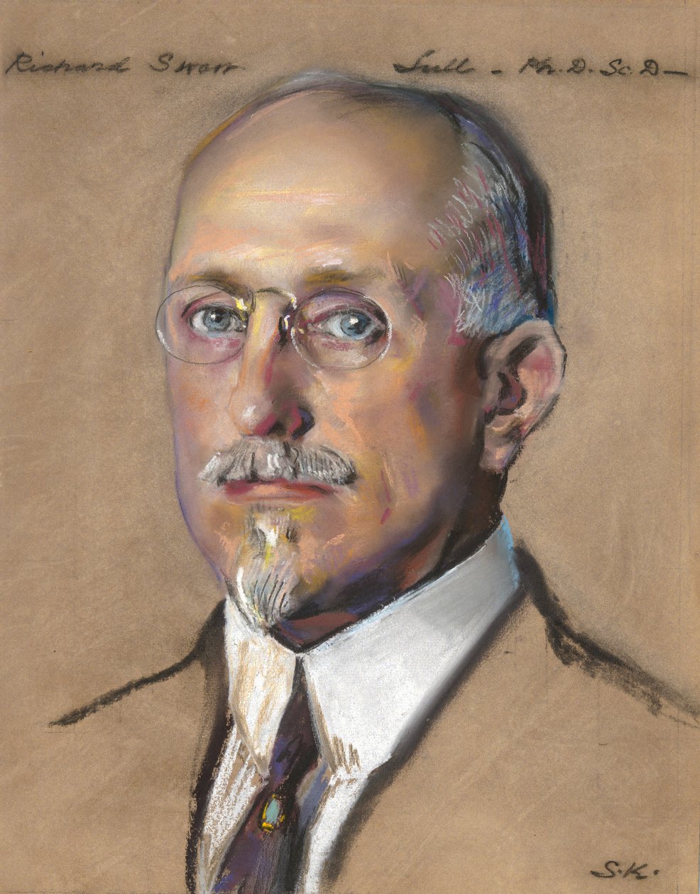 Richard Swann Lull, a Peabody Múzeum igazgatója 1922-? alkotó: William Sergeant Kendall