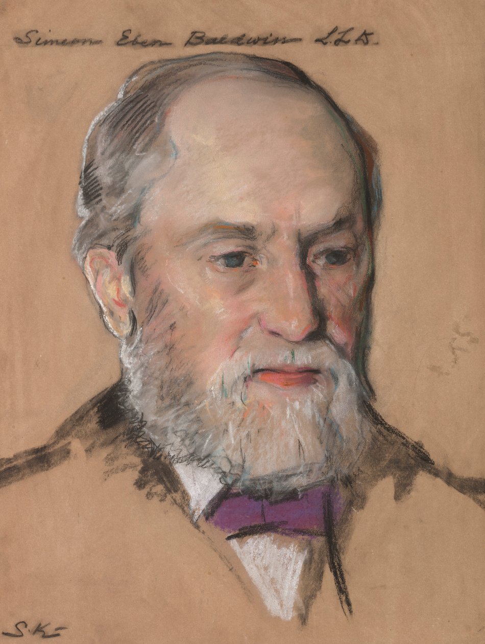 Simeon Eben Baldwin B.A. 1861, jogász professzor 1872-1912 CT kormányzója alkotó: William Sergeant Kendall