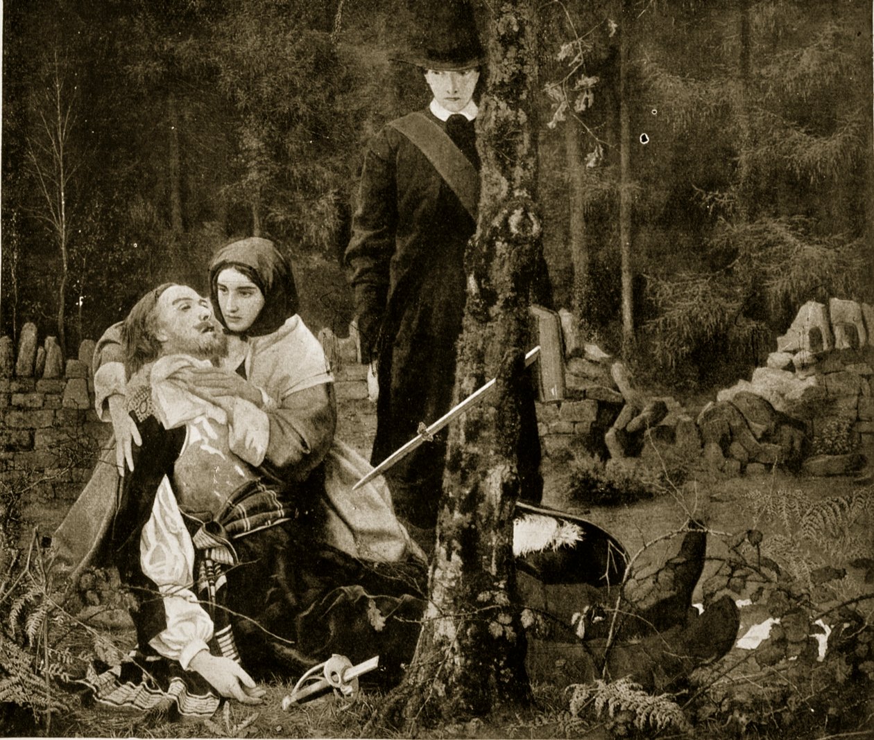 Cavalier és puritán, illusztráció a "Hutchinson